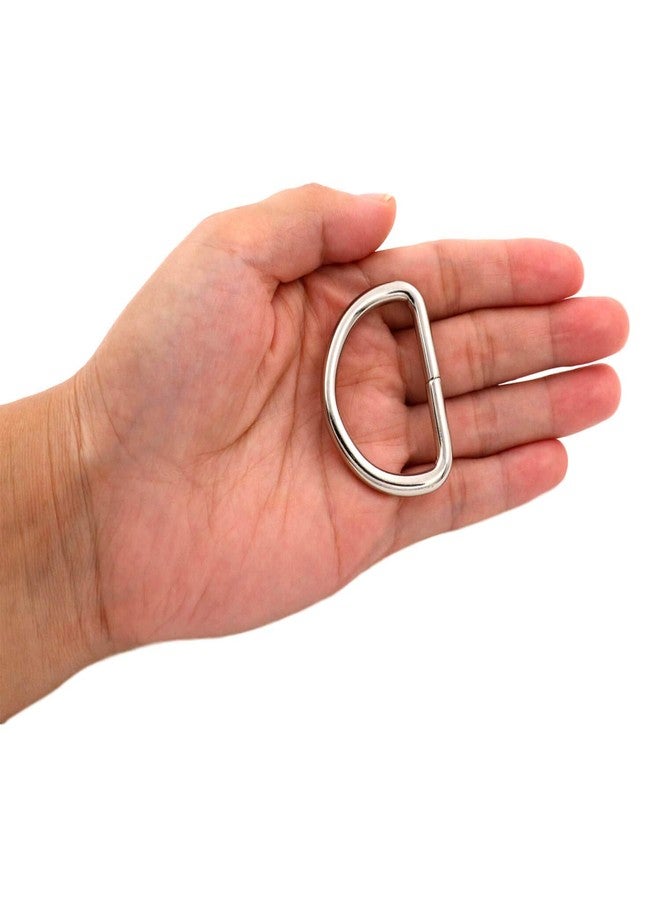 BIKICOCO Metal D-Rings Round Buckle, 1-1/2 x 1 Inch Non-Welded for Webbing Sewing DIY - Silver - Pack of 10 - Image 3