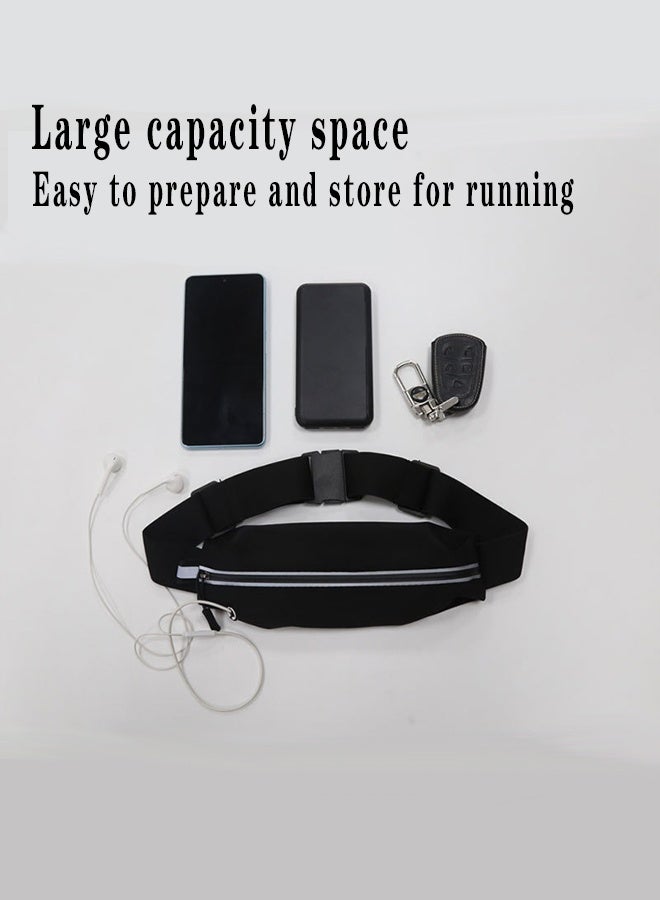 MANBO Sports Running Waist Pack for Men Women, Outdoor Running Gear, Elastic Reflective Waterproof Phone Bag, Slim Body-Hugging Fanny Pack - Image 3