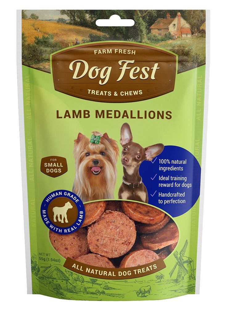 Lamb Medallions Treats for Small Dogs 55g