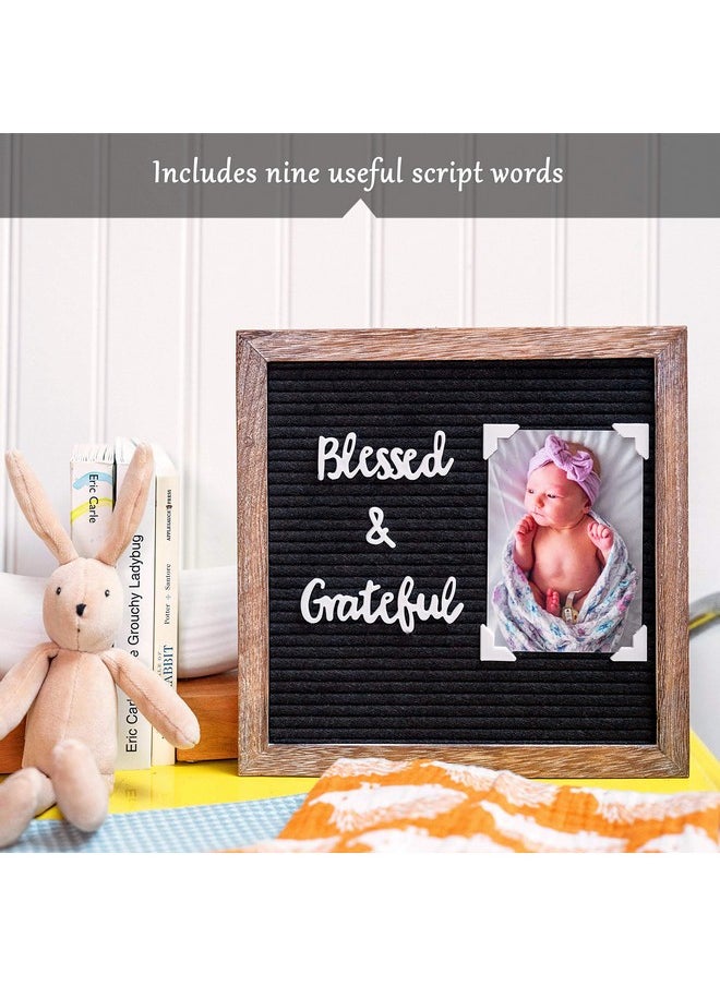 MAINEVENT Felt Letter Board With Precut Letters Number Set 10X10 Inch, First Day School Board, Changeable Black Message Word Classroom Decor Baby Announcement Sign Wifi Password New Pregnancy  - Image 3