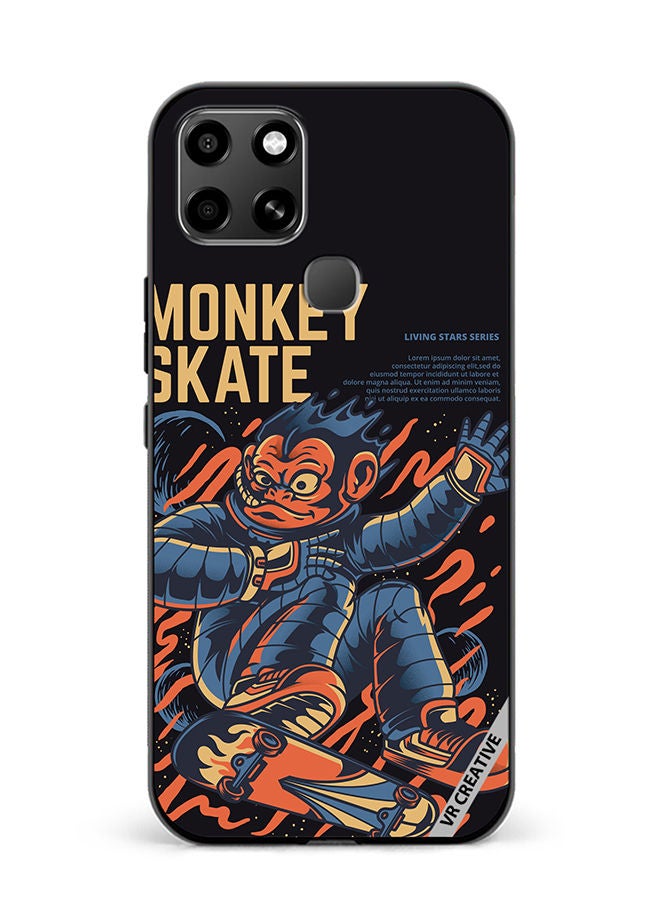 VR CREATIVE Protective Case Cover For Infinix Smart 6 Skate Monkey Design Multicolour - Image 1