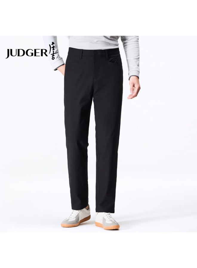 Judger [lightweight And Breathable] Men's Casual Pants, Summer New Style Straight-leg Daily Commute Solid Color Business Casual Trousers For Me - Image 1