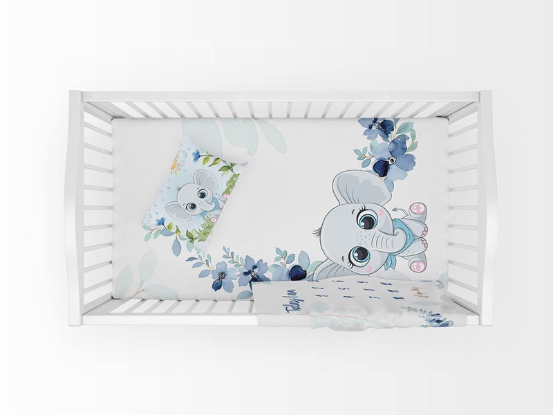 Novo Baby Fiber Baby Pillow with Super Soft Fabric|1 Month to 5 Year Kids,Baby Pillows | Pillow for Sleep,Bed Set,Head Shaping,Neck Support (12 X 18 Inches) (Baby Elephant) - Image 5