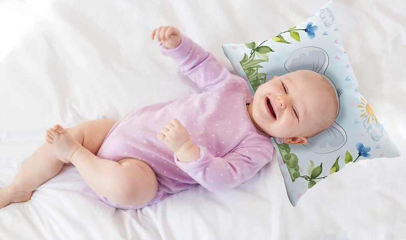 Novo Baby Fiber Baby Pillow with Super Soft Fabric|1 Month to 5 Year Kids,Baby Pillows | Pillow for Sleep,Bed Set,Head Shaping,Neck Support (12 X 18 Inches) (Baby Elephant) - Image 4