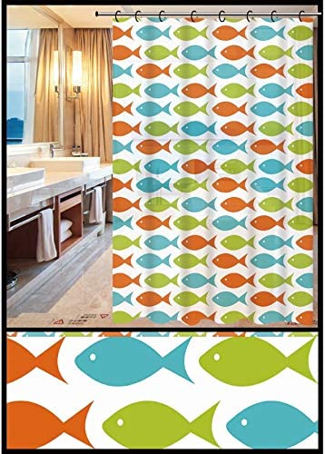 TIB Polyvinyl Chloride Floral Shower Curtain with 12 Hooks 6x6 Ft Green Pack of 1 - Image 1