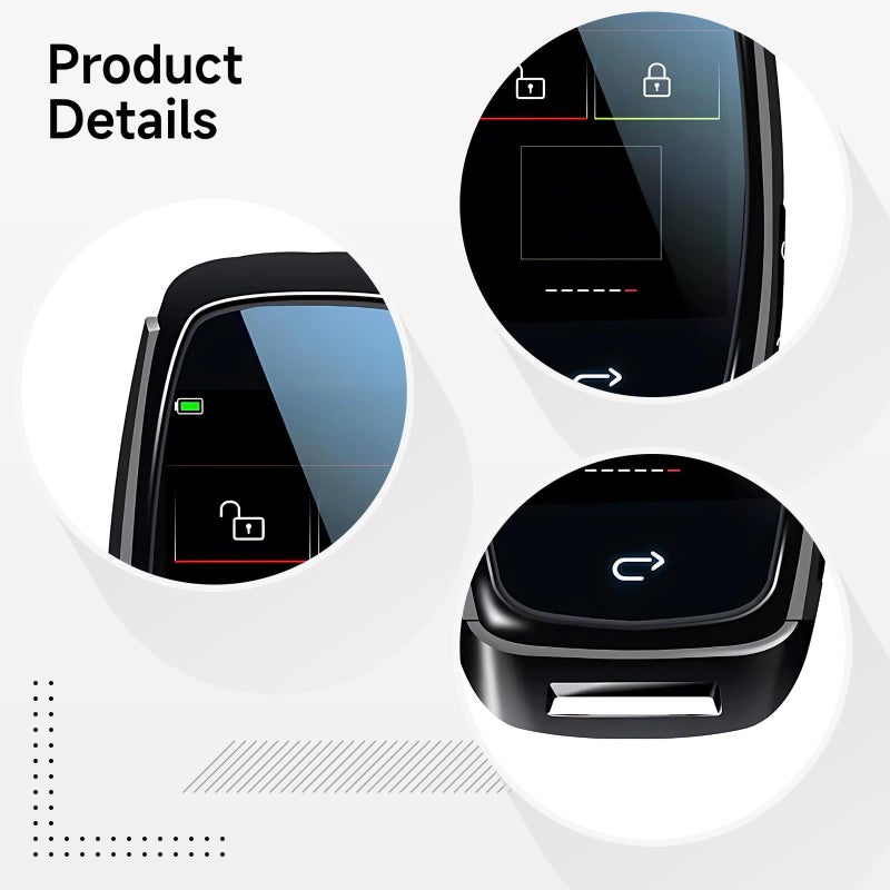Smart Car Key 2 Inch LCD Touch Screen Remote Keyless Entry 365 Day Standby One Key Start - Image 5