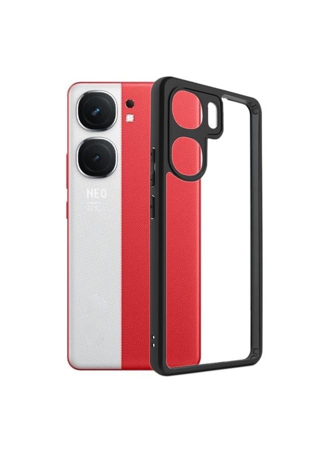 erorex For vivo iQOO Neo9 Frosted TPU + Transparent PC Phone Case(Black)