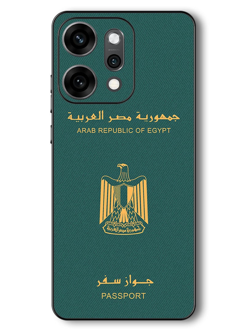Theodor Case Compatible with Oppo Reno 14 Pro 6.83 Inch Protection Shockproof Bumper Cover Egypt Passport - Image 1
