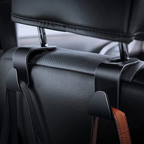 Radiant Car Backseat Headrest Hook, 4 Pcs Plastic Hanging Storage Holder, Car Organiser, Space Saving, Suitable for All Cars, Black - Image 5