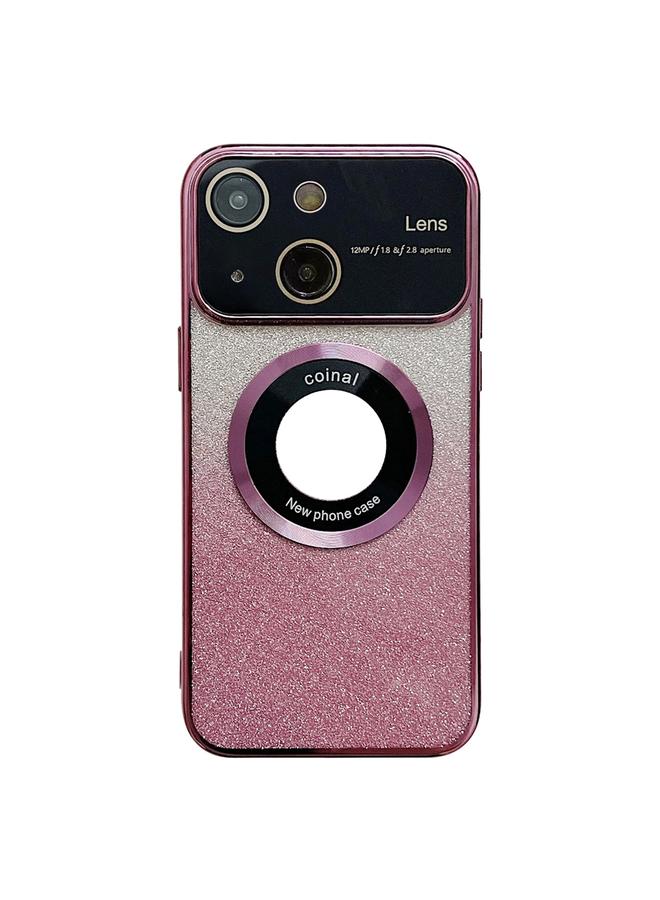 اس-توب جراب هاتف iPhone 15 بنافذة كبيرة MagSafe متدرج اللون لامع مطلي بالكهرباء TPU جراب هاتف - Image 1