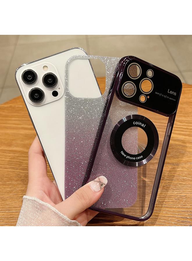 اس-توب جراب هاتف iPhone 15 بنافذة كبيرة MagSafe متدرج اللون لامع مطلي بالكهرباء TPU جراب هاتف - Image 4