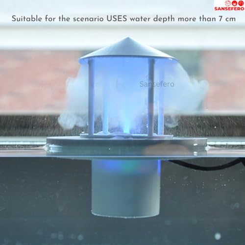 SANSEFERO Premier Plants Mist Maker Fogger For Living Room For Water Fountain Pond Atomizer With 24V Color Changing Ultrasonic And Humidifier Floater (White) - Image 2