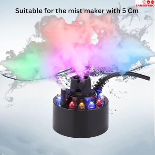 SANSEFERO Premier Plants Mist Maker Fogger For Living Room For Water Fountain Pond Atomizer With 24V Color Changing Ultrasonic And Humidifier Floater (White) - Image 3