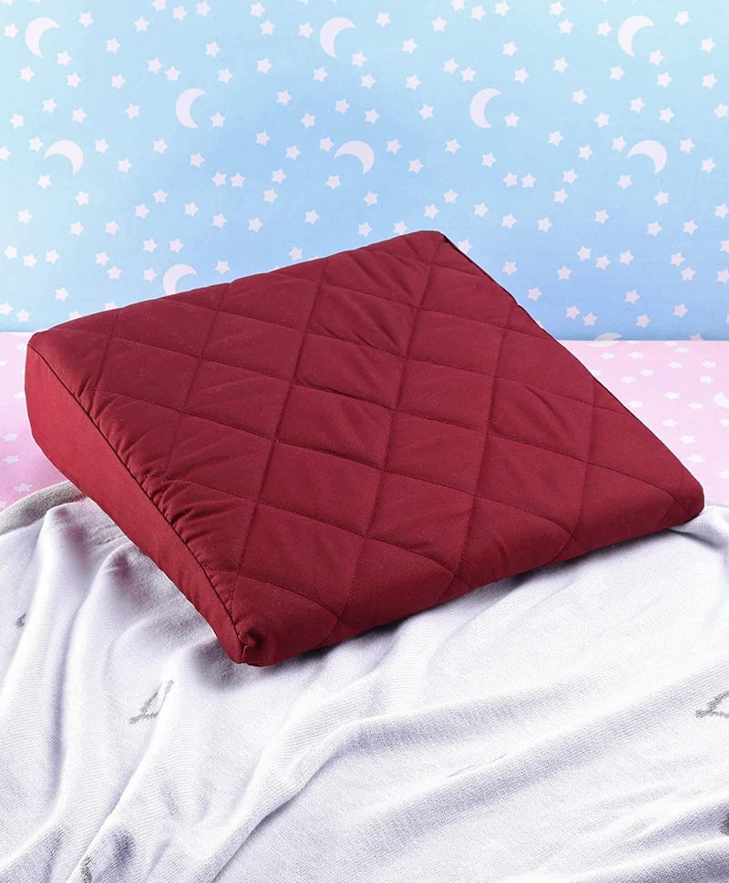 GET IT Multi Use Wedge Pillow for Pregnancy Women and New Born Baby | Lower Back-Pain Relief |Knee Support Between Legs | Anti Vomiting and Milk Spitting for New Born Baby (Maroon) - Image 1