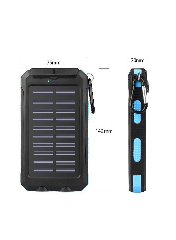 general Solar Charger Power Bank, 20000mAh Portable Phone Charger, Solar Battery Panel Charger with 2 LED Flashlight, Fast Charging Waterproof Solar Panel with Dual USB Outputs for Camping - Image 3