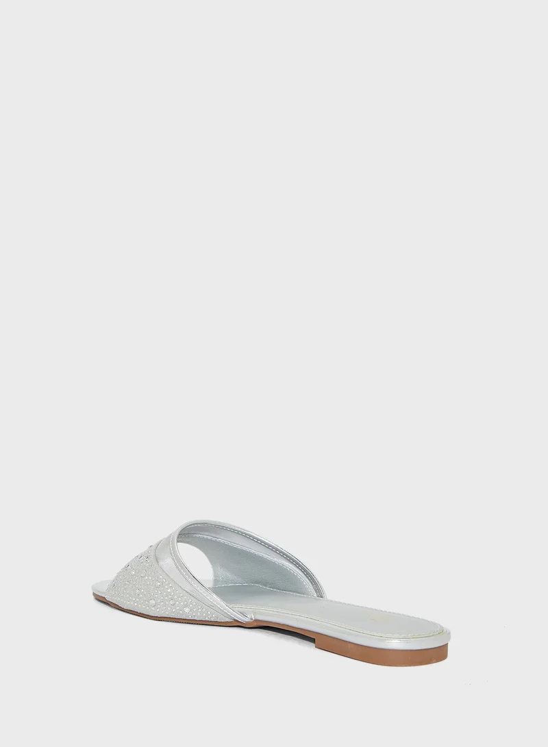 Ella Limited Edition Diamante Mesh Flat Sandal