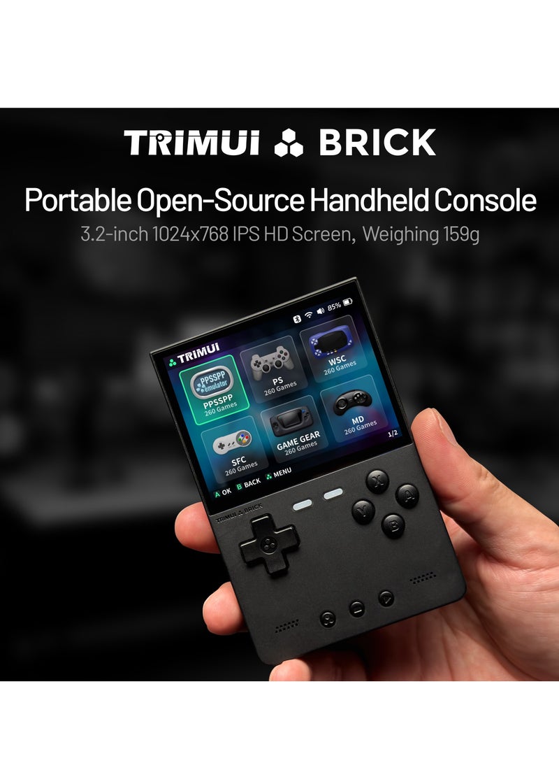 Trimui Brick Handheld Game Linux Console T3040 Portable Open-Source Allwinner A133P PowerVR GE8300 3.2 inches IPS Full-fit Screen Built-in Mono Microphone 3000mAh  - Image 2