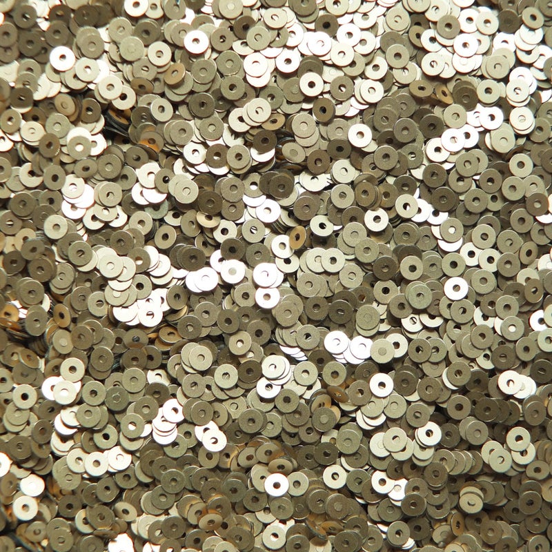 3mm Flat Round SEQUIN PAILLETTES Gold Matte Silk Frost Loose sequins Embroidery bridal arts crafts embellishment Made in USA