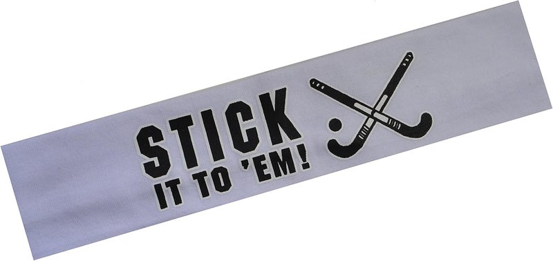 Funny Girl Designs Field Hockey Headband Stick It to Em Cotton Stretch Headband for Girls Teens and Adults - Image 2