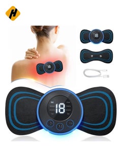 HuHa Body Massager,Neck Massage Machine Rechargeable Portable Wireless Mini Reusable Pain Relief EMS Massager with 8 Modes and 19 Levels for Shoulder,Arms,Legs  - Image 1