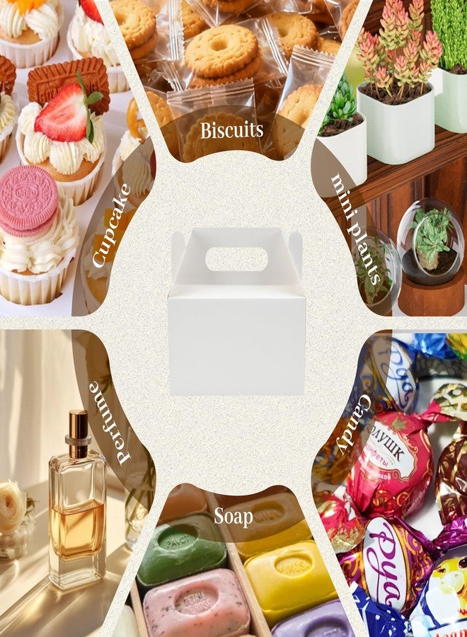 LOKQING 7x3.85x3.85 Inches Party Favor Boxes White Treat Boxes Gable Boxes Paper Gift Boxes for Baby Showers Birthday Party Wedding (25 Pack) - Image 5