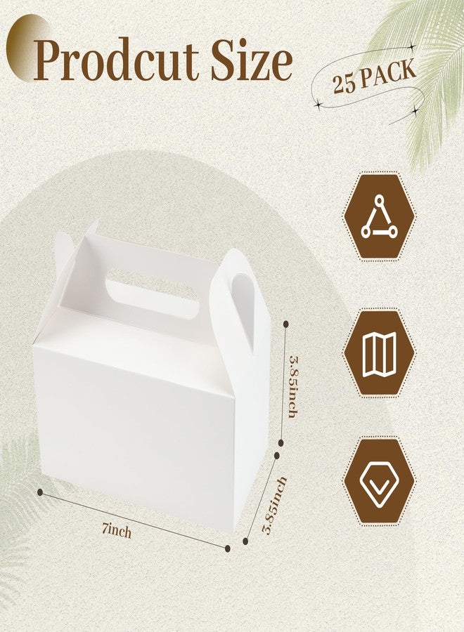 LOKQING 7x3.85x3.85 Inches Party Favor Boxes White Treat Boxes Gable Boxes Paper Gift Boxes for Baby Showers Birthday Party Wedding (25 Pack) - Image 3
