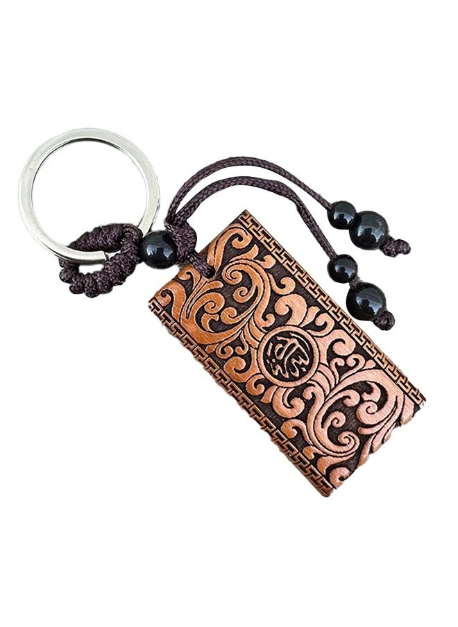 Generic Arabic Blessing Keychain - Islamic Evil Eye & Hamsa Hand pendant, Stainless Steel engraved “Alhamdulillah” & “MashaAllah”, Gift for Eid/Hajj/Wedding (Men & Women)  - Image 2
