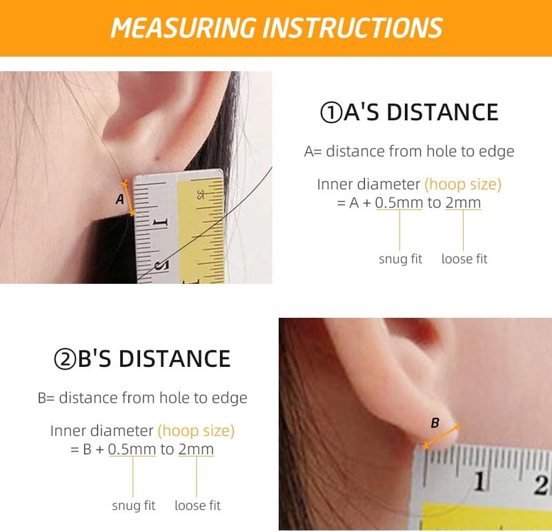 HANNEA® 4 Pairs Hoops Earrings for Women Men Stainless Steel 8mm 10mm 12mm 14mm Ear Rings Stylish Cartilage Surgical Hoop Earrings Combo Jewellery Gifts for Women, Men, Girls - Image 3