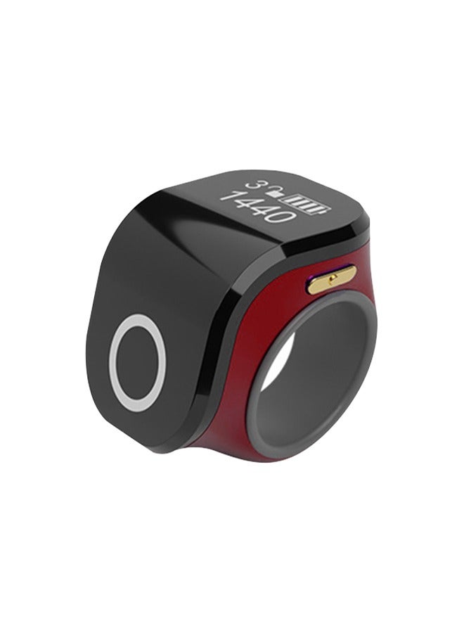 Zikr Ring Adjustable Tasbih Counter with Vibration Reminder, Waterproof OLED Display, Suitable for Meditation, Relaxation, Prayer  - Image 1