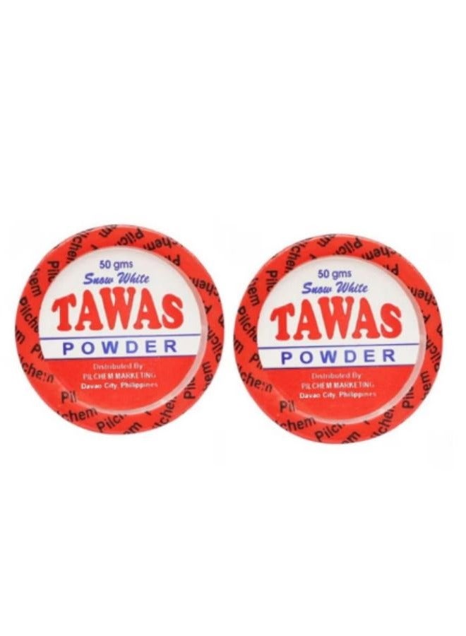 Snow White Snow Fresh Tawas Regular Powder 50gm 2 Pcs Red