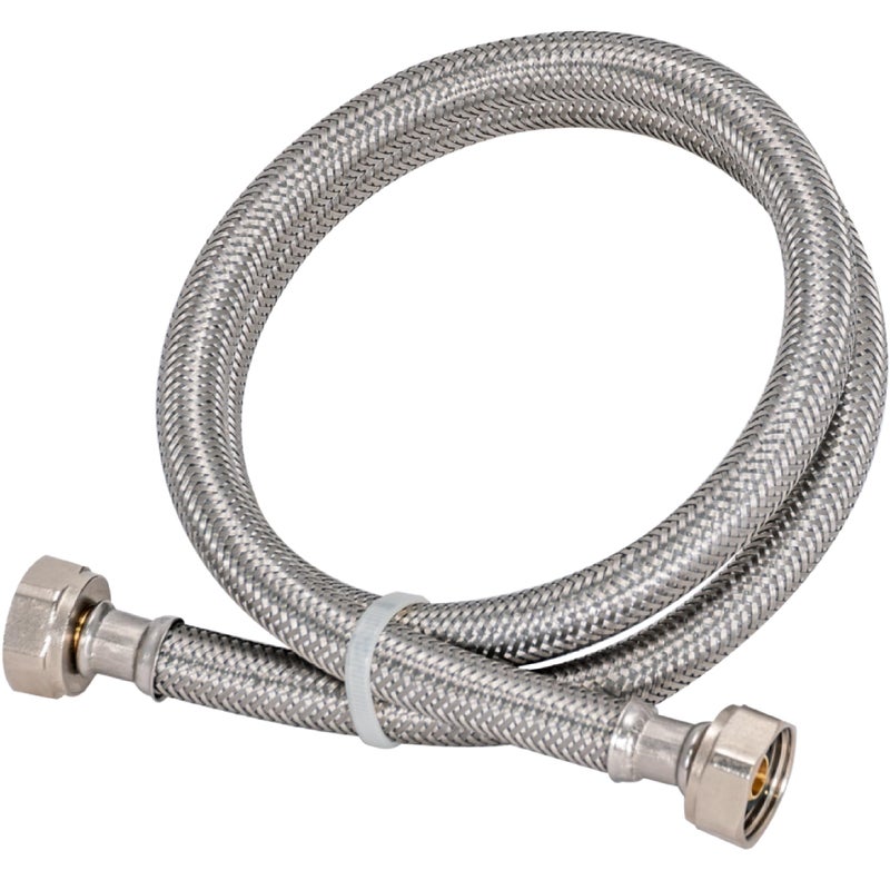 Eastman 48 Inch Steel-Flex Faucet Connector, Braided Stainless Steel Supply Line with 1/2 In. FIP Ends, 48021 - Image 1
