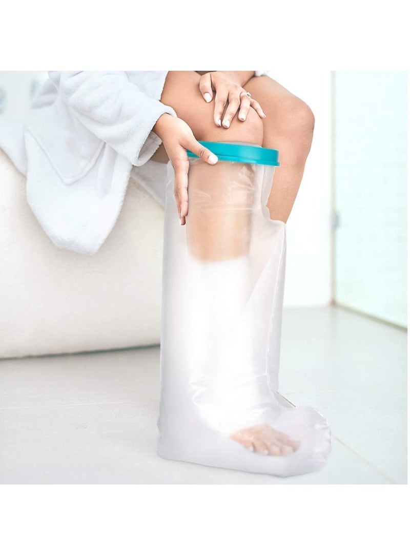 DUNISO Waterproof Leg Cast Cover for Shower Adult,Wound Protector for Ankle and Leg Surgery, Wound and Burns,Reusable,Easy to Clean,Keep Wound Bandage Dry,for Broken Surgery Foot(25.6 in Hight) - Image 1