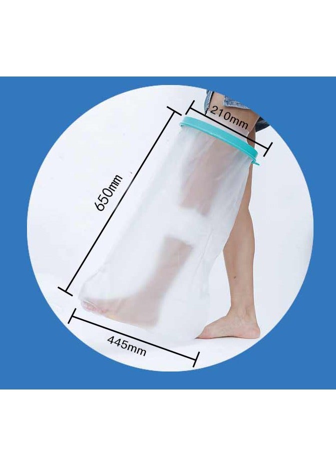 DUNISO Waterproof Leg Cast Cover for Shower Adult,Wound Protector for Ankle and Leg Surgery, Wound and Burns,Reusable,Easy to Clean,Keep Wound Bandage Dry,for Broken Surgery Foot(25.6 in Hight) - Image 3