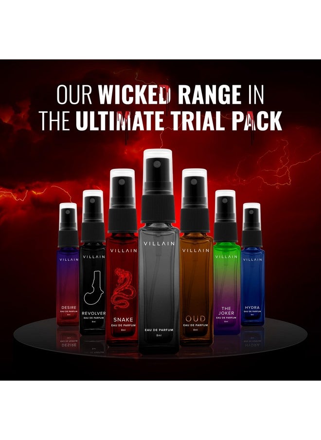 Villain 7 Deadly Scents Trial Pack | Long Lasting Woody, Spicy, Aquatic, Oud EDP - 7x8ml - pzsku/ZF4972246423442968310Z/45/_/1736426469/83cb2420-2c50-45f8-a75f-b04012a1c2cd