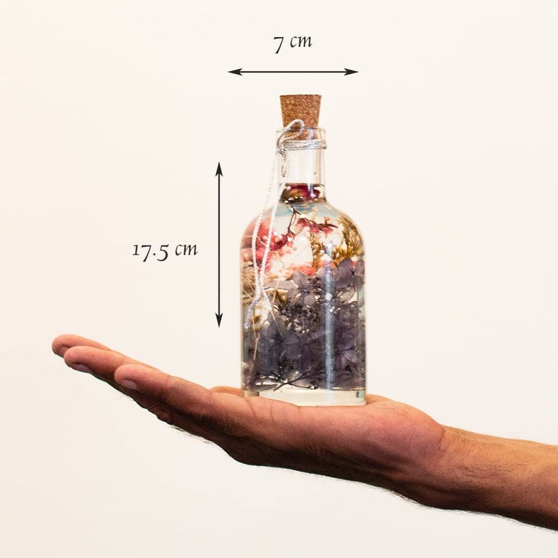 myBageecha myBageecha Hushed Caprice Preserved Tabletop Natural Long Lasting Beautiful Real Flower Home Interior Decor Desk Mini Garden Decoration Herbarium EcoFriendly Gift Glass Grey 175cm x 7 Cm  - Image 2