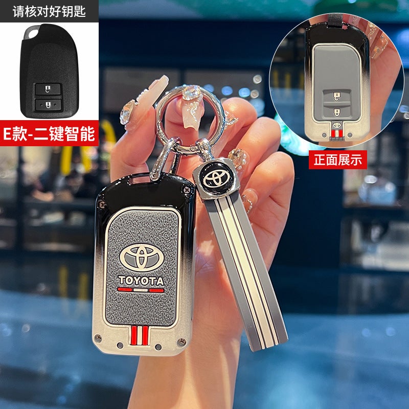 Silicone Key Case Cover Compatible with Toyota Highlander, Camry, CHR, Reiz, Corolla - Zinc  Alloy