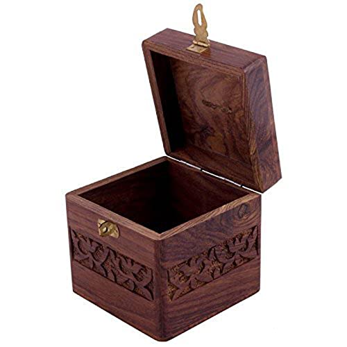 ZYNTIX Piggy Bank Coin Storage 4In Casual Carved Adult Piggy Bank Wooden Coin Bank Coin Box Money Bank for Coins and Money for Kids Money Box for Home for Adults - Image 2