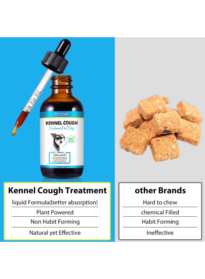 Oimmal علاج سعال الكلاب 60 مل، يدعم التنفس الصحي والجهاز المناعي، دعم الجهاز التنفسي، علاج سعال الكلاب الجاف والرطب يساعد في الصفير 100% علاج سعال الكلاب الطبيعي للحيوانات الأليفة - Image 5