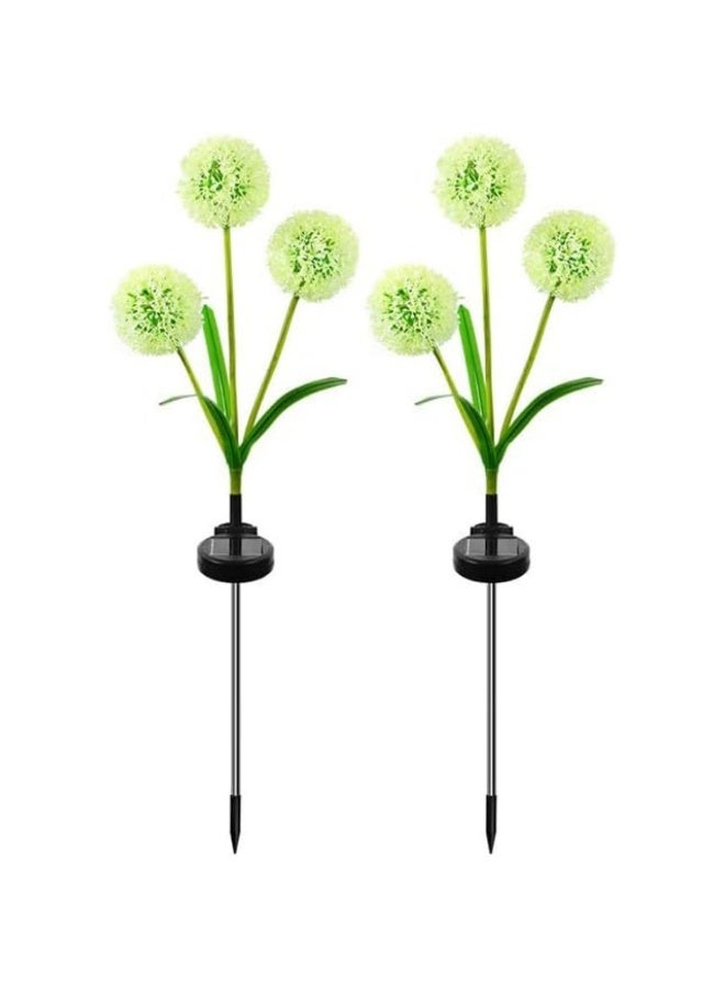 Solar Dandelion Flower Lights Outdoor, Waterproof 8-Color Changing LED Garden Decor - 2-Pack - Image 1