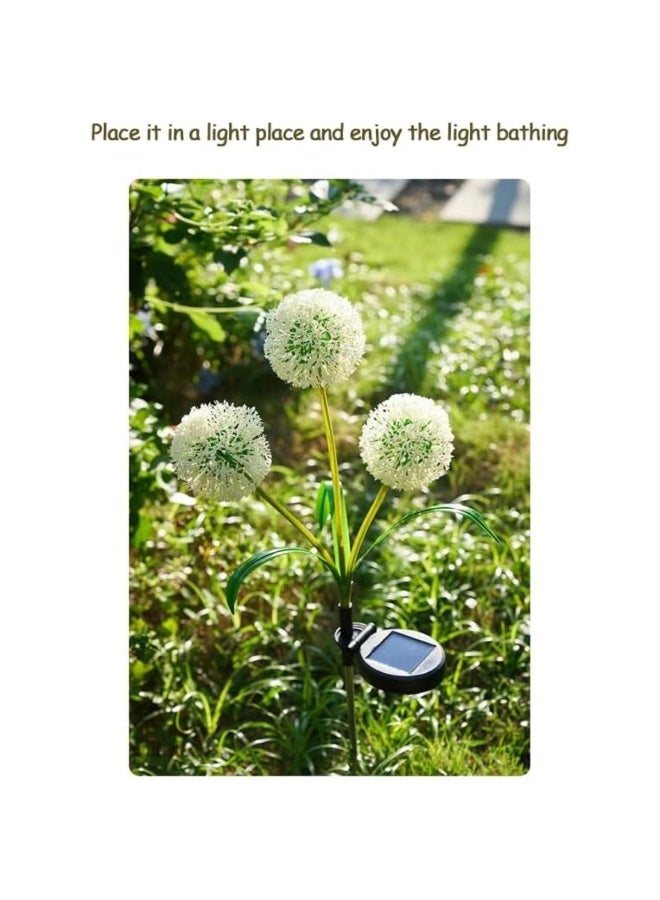 Solar Dandelion Flower Lights Outdoor, Waterproof 8-Color Changing LED Garden Decor - 2-Pack - Image 4