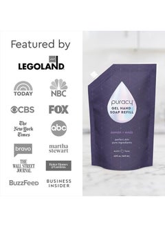 puracy Organic Hand Soap, For the Professional Hand Washers We've All Become, Moisturizing Natural Gel Hand Wash Soap, Liquid Hand Soap Refills for Soft Skin (Refill Lavender & Vanilla, 48 Ounce)  - Image 5