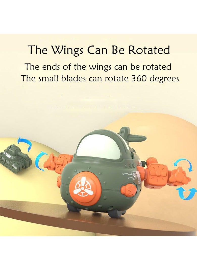 Generic - 1-Pieces Inertial Taxiing Red Airplane With A Tank Toy, Push And Go Toy Car Set, Inertial Toy Car - Image 1