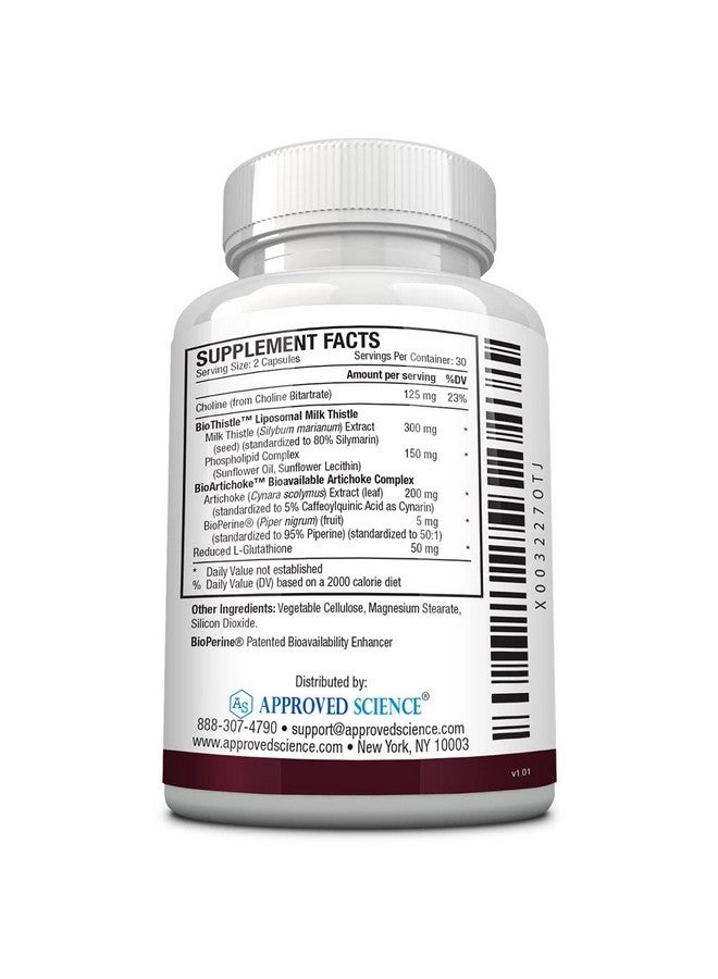 Approved Science Liversyl Support Optimal Liver Function Gently Cleanse And Detox Fast And Effective With Milk Thistle Artichoke Extract And Bioperine Vegan 60 Capsules Made In The Usa - Image 4