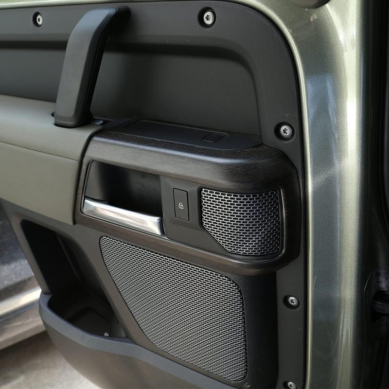 CHEYA ABS Car Interior Door Handle Frame Cover Trim for Land Rover Defender 110 (2020-2021) - Oak Wood Grain - Image 4