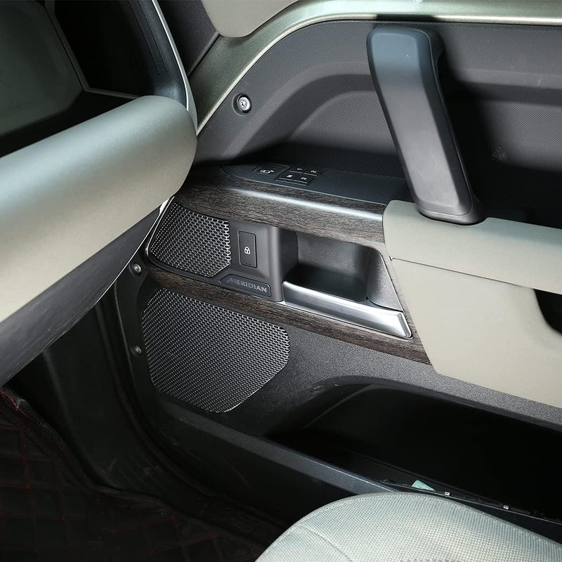 CHEYA ABS Car Interior Door Handle Frame Cover Trim for Land Rover Defender 110 (2020-2021) - Oak Wood Grain - Image 5