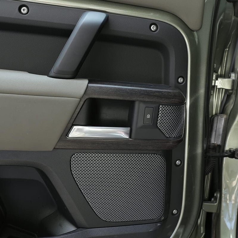 CHEYA ABS Car Interior Door Handle Frame Cover Trim for Land Rover Defender 110 (2020-2021) - Oak Wood Grain - Image 3
