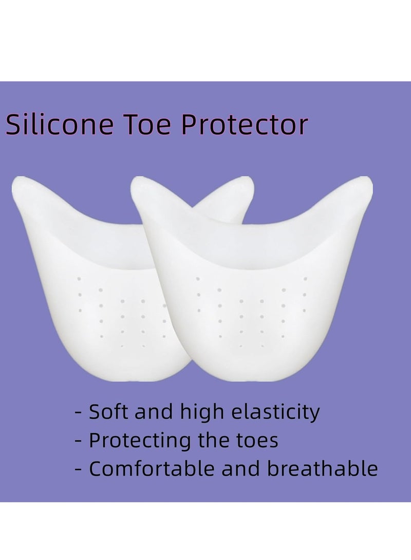 أوزيغالور 1 زوج من أغشية الأصابع لرقص الباليه صغيرة مغطاة بالسيليكون لحماية الأصابع من الأحذية العالية القدم النساء بثقبات تتنفس - Image 4