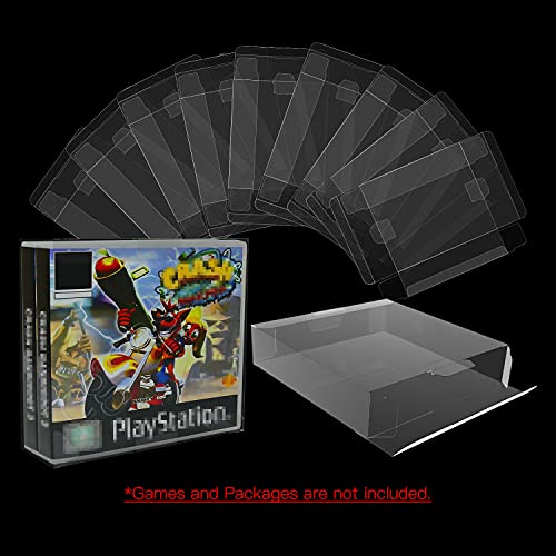 ASTONEY 10-Pack Clear Box Protectors Compatible with Sony PlayStation (PS1) Dual-Disc Game Cases, PET Plastic Protective Sleeves, Scratch-Resistant, Anti-Dust - Image 3