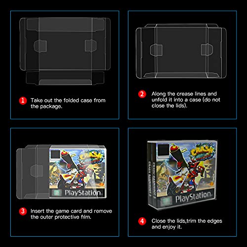 ASTONEY 10-Pack Clear Box Protectors Compatible with Sony PlayStation (PS1) Dual-Disc Game Cases, PET Plastic Protective Sleeves, Scratch-Resistant, Anti-Dust - Image 4