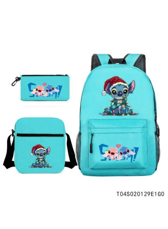 Exquisite animation backpack three-piece set, unique design, easy storage and pressure-free - 654  - Image 1